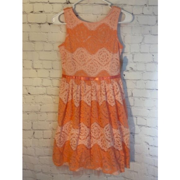 Speechless Girls Pastel  Holiday Lace Round Neck Sleeveless Dress 14 NWT - Picture 2 of 8